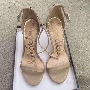 Sam Edelman Ariella nude patent heels.  Size 6.5 W.  Excellent condition.